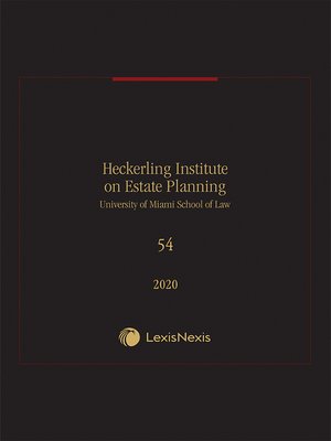 cover image of 54th Annual Heckerling Institute on Estate Planning